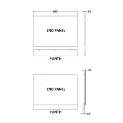 Hudson Reed Havana Metallic Slate 700 End Bath Panel & Plinth -TAPS UK Sales hudson reed havana metallic slate 700 end bath panel plinth p73940 307385 image