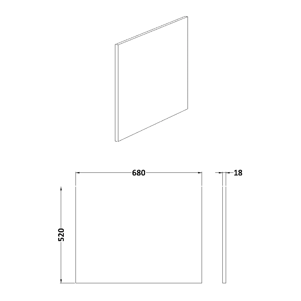 Hudson Reed Havana Metallic Slate 750 End Bath Panel & Plinth 4 Hudson Reed Havana Metallic Slate 750 End Bath Panel & Plinth - Image 2