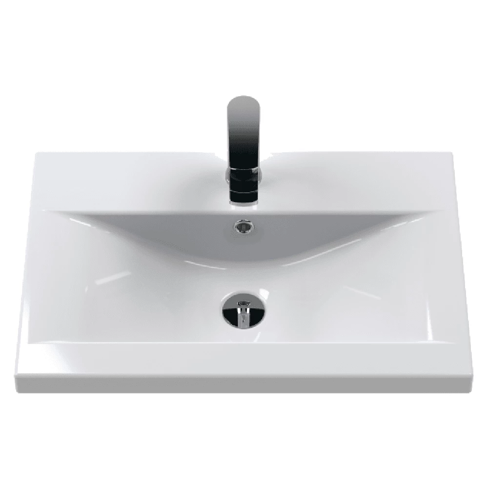 Hudson Reed Havana White Ash 600 Wall Hung 2-Drawer Vanity Unit & Basin 4 Hudson Reed Havana White Ash 600 Wall Hung 2-Drawer Vanity Unit & Basin - Image 2