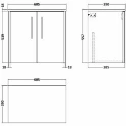 Hudson Reed Juno Electric Blue 600mm Wall Hung 2-Door Vanity Unit & Laminate Top -TAPS UK Sales hudson reed juno electric blue 600mm wall hung 2 door vanity unit laminate top p60493 286611 image