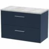 Hudson Reed Juno Electric Blue 800mm Wall Hung 2-Drawer Vanity & Laminate Top -TAPS UK Sales hudson reed juno electric blue 800mm wall hung 2 drawer vanity laminate top p60633 263854 image