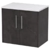 Hudson Reed Juno Metallic Slate Wall Hung 2-Door Vanity Unit & Worktop -TAPS UK Sales hudson reed juno metallic slate wall hung 2 door vanity unit worktop p73774 305638 image