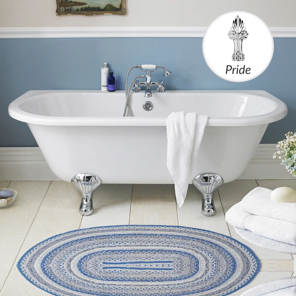 Hudson Reed Kenton 1700mm Double Ended Freestanding Bath & Pride Leg Set 3 Hudson Reed Kenton 1700mm Double Ended Freestanding Bath & Pride Leg Set