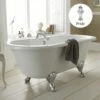 Hudson Reed Kingsbury 1500mm Double Ended Freestanding Bath & Pride Leg Set -TAPS UK Sales hudson reed kingsbury 1500mm double ended freestanding bath pride leg set p30183 146844 image