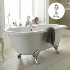 Hudson Reed Kingsbury 1500mm Double Ended Freestanding Bath & Pride Leg Set