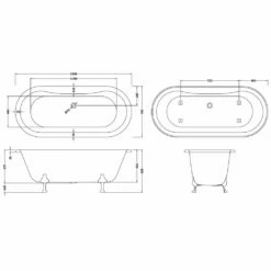 Hudson Reed Kingsbury 1700mm Double Ended Freestanding Bath & Pride Leg Set 13 Hudson Reed Kingsbury 1700mm Double Ended Freestanding Bath & Pride Leg Set -TAPS UK Sales hudson reed kingsbury 1700mm double ended freestanding bath pride leg set p30189 198058 image