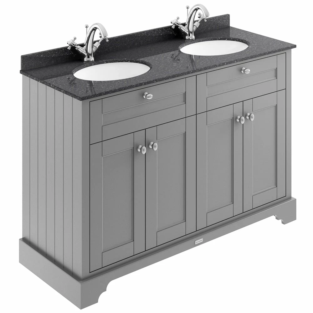 Hudson Reed Old London Storm Grey 1200mm Black Marble & 1TH Basin Vanity LOF263 3 Hudson Reed Old London Storm Grey 1200mm Black Marble & 1TH Basin Vanity LOF263