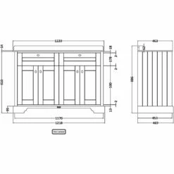 Hudson Reed Old London Storm Grey 1200mm Black Marble & 1TH Basin Vanity LOF263 9 Hudson Reed Old London Storm Grey 1200mm Black Marble & 1TH Basin Vanity LOF263 -TAPS UK Sales hudson reed old london storm grey 1200mm black marble 1th basin vanity lof263 p33130 161752 image
