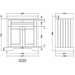 Hudson Reed Old London Storm Grey 800mm White Marble & 1TH Basin Vanity LOF228 -TAPS UK Sales hudson reed old london storm grey 800mm white marble 1th basin vanity lof228 p33123 161736 image