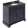 Hudson Reed Old London Twilight Blue 1000mm Black Marble & 3TH Basin Vanity - LOF379