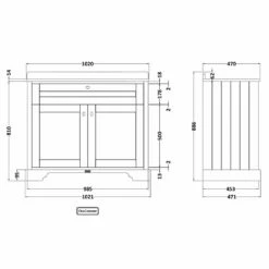 Hudson Reed Old London Twilight Blue 1000mm White Marble & 1TH Basin Vanity - LOF377 7 Hudson Reed Old London Twilight Blue 1000mm White Marble & 1TH Basin Vanity - LOF377 -TAPS UK Sales hudson reed old london twilight blue 1000mm white marble 1th basin vanity lof377 p36081 175675 image