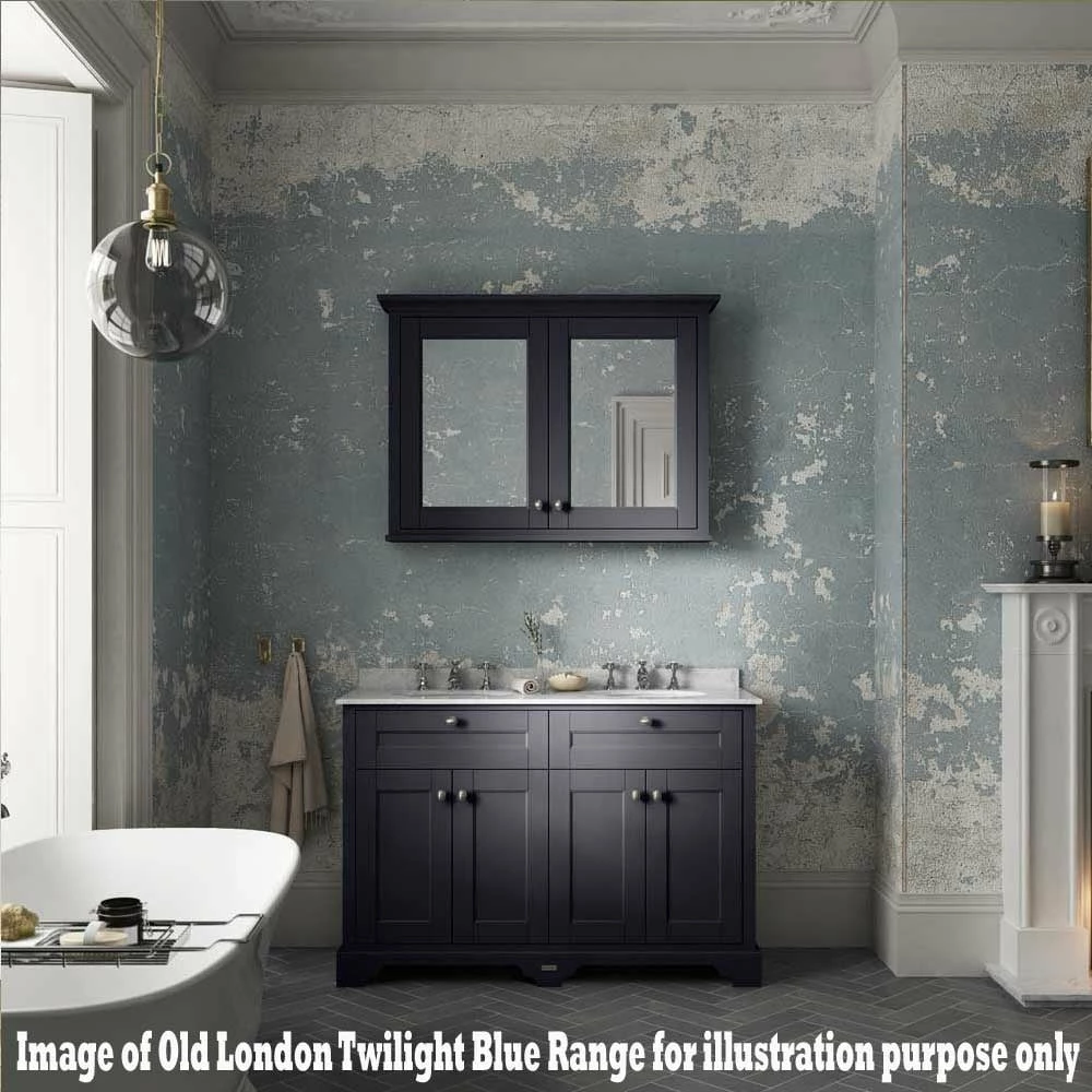 Hudson Reed Old London Twilight Blue 1000mm White Marble & 3TH Basin Vanity - LOF380 4 Hudson Reed Old London Twilight Blue 1000mm White Marble & 3TH Basin Vanity - LOF380 - Image 2