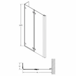 Hudson Reed Quattro Bath Screen Double Hinged - NSBS3 7 Hudson Reed Quattro Bath Screen Double Hinged - NSBS3 -TAPS UK Sales hudson reed quattro bath screen double hinged nsbs3 p30395 147755 image
