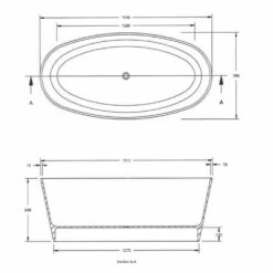 Hudson Reed Rose 1510mm Double Ended Oval Freestanding Bath NBB002 -TAPS UK Sales hudson reed rose 1510mm double ended oval freestanding bath nbb002 p30176 146808 image