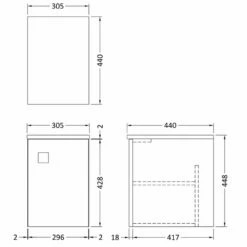 Hudson Reed Sarenna Moon White 305mm Single Door Wall Hung Cupboard - SAR160 -TAPS UK Sales hudson reed sarenna moon white 305mm single door wall hung cupboard sar160 p39631 195036 image