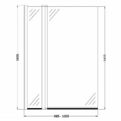 Hudson Reed Square Bath Screen With Fixed Panel - NSSQ1 -TAPS UK Sales hudson reed square bath screen with fixed panel nssq1 p4311 147668 image