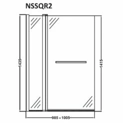 Hudson Reed Square Bath Screen With Fixed Panel & Rail - NSSQR2 -TAPS UK Sales hudson reed square bath screen with fixed panel rail nssqr2 p4313 147688 image