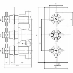Hudson Reed Tec Crosshead Thermostatic Shower Valve, Fixed Head & Body Jets 16 Hudson Reed Tec Crosshead Thermostatic Shower Valve, Fixed Head & Body Jets -TAPS UK Sales hudson reed tec crosshead thermostatic shower valve fixed head body jets p30641 148568 image