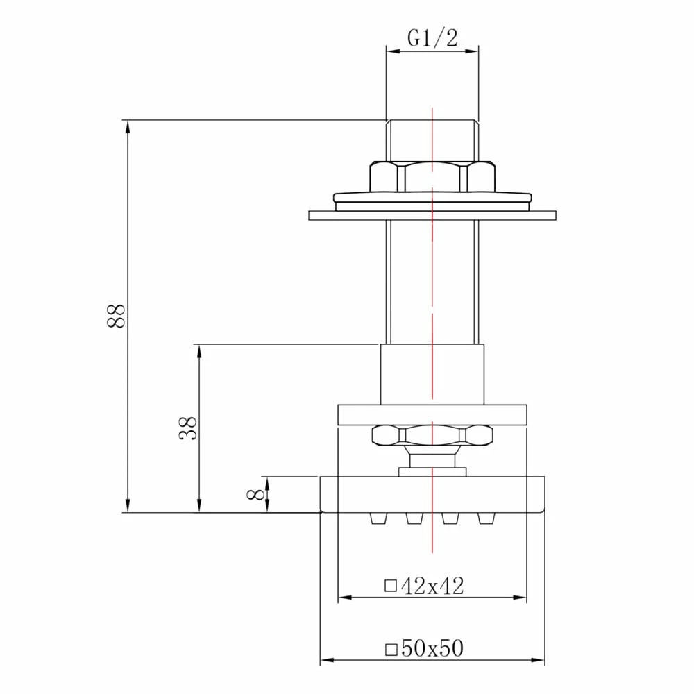 Hudson Reed Tec Crosshead Thermostatic Shower Valve, Fixed Head & Body Jets 9 Hudson Reed Tec Crosshead Thermostatic Shower Valve, Fixed Head & Body Jets - Image 7