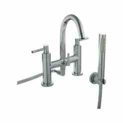 Hudson Reed Tec Lever Swivel Spout Bath Shower Mixer Tap & Shower Kit - TEL354