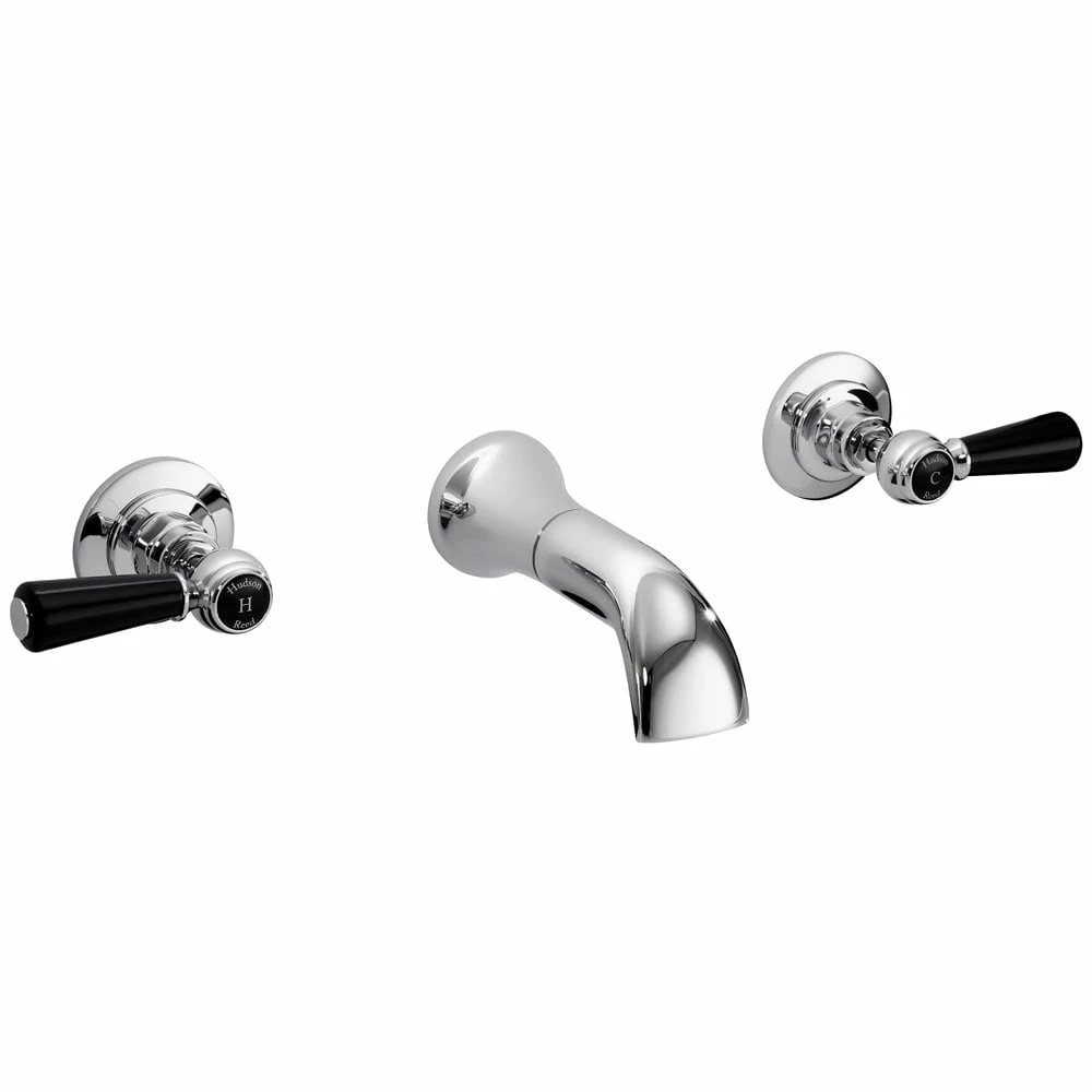 Hudson Reed Topaz Black Lever Dome Collar Basin Mixer Tap - BC417DL 3 Hudson Reed Topaz Black Lever Dome Collar Basin Mixer Tap - BC417DL