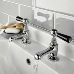 Hudson Reed Topaz Black Lever Hexagonal Collar Basin Taps - BC401HL 9 Hudson Reed Topaz Black Lever Hexagonal Collar Basin Taps - BC401HL -TAPS UK Sales hudson reed topaz black lever hexagonal collar basin taps bc401hl p29041 142722 image