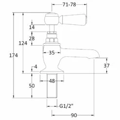 Hudson Reed Topaz Black Lever Hexagonal Collar Basin Taps - BC401HL 11 Hudson Reed Topaz Black Lever Hexagonal Collar Basin Taps - BC401HL -TAPS UK Sales hudson reed topaz black lever hexagonal collar basin taps bc401hl p29041 142724 image