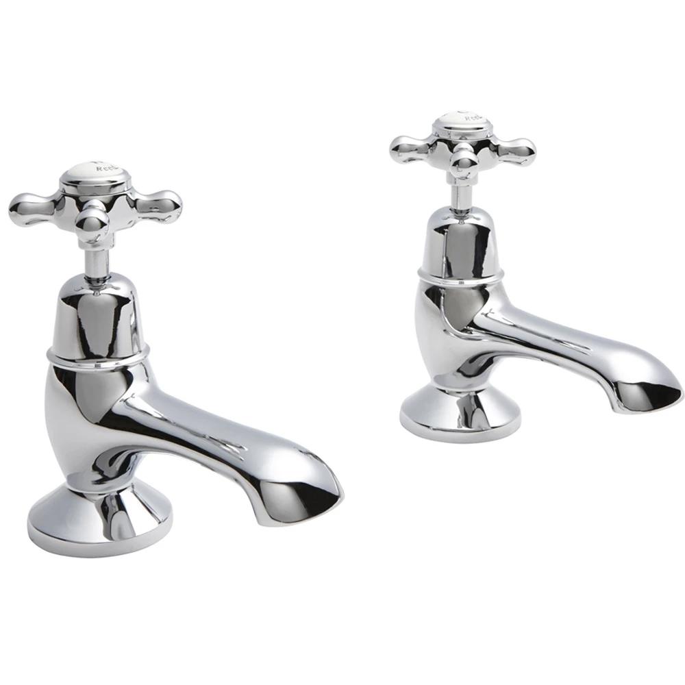 Hudson Reed Topaz White Crosshead Dome Collar Bath Taps - BC302DX 3 Hudson Reed Topaz White Crosshead Dome Collar Bath Taps - BC302DX
