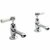 Hudson Reed Topaz White Lever Dome Collar Basin Taps - BC301DL -TAPS UK Sales hudson reed topaz white lever dome collar basin taps bc301dl p29008 199289 image