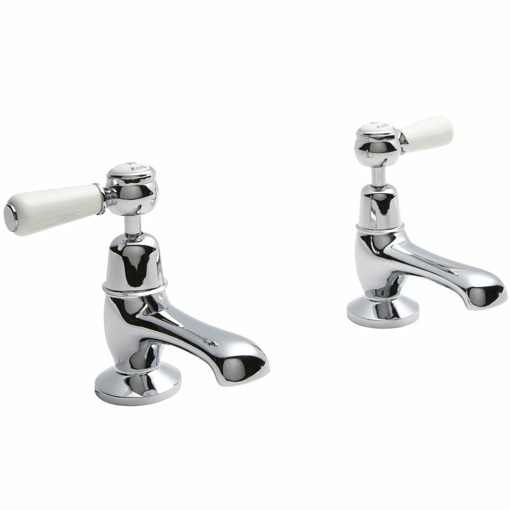 Hudson Reed Topaz White Lever Dome Collar Basin Taps - BC301DL 3 Hudson Reed Topaz White Lever Dome Collar Basin Taps - BC301DL