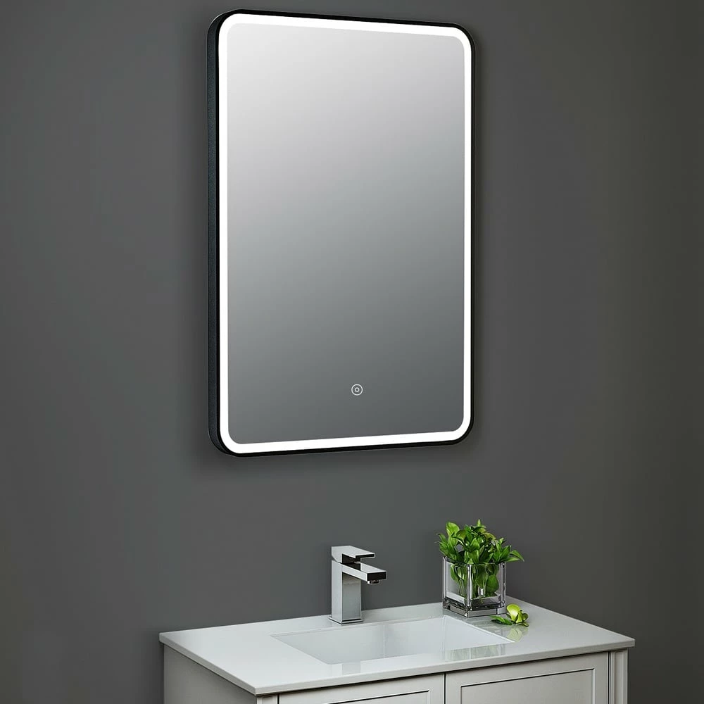 Hudson Reed Touch Sensor 700x500mm Black Framed Mirror - LQ701 4 Hudson Reed Touch Sensor 700x500mm Black Framed Mirror - LQ701 - Image 2