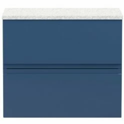 Hudson Reed Urban Blue 600mm Wall Hung 2-Drawer Vanity Unit & Worktop URB304LSW