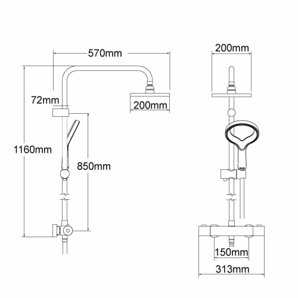 Methven Aio Aurajet Chrome Thermostatic Bar Shower Valve W/ Shower Kit AOKCTSDEF 4 Methven Aio Aurajet Chrome Thermostatic Bar Shower Valve W/ Shower Kit AOKCTSDEF - Image 2
