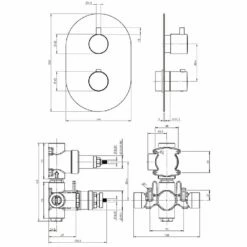 Methven Kaha Chrome Thermostatic Shower Mixer Valve, Airstream Kit & 200mm Head -TAPS UK Sales methven kaha chrome thermostatic shower mixer valve airstream kit 200mm head p53465 241436 image