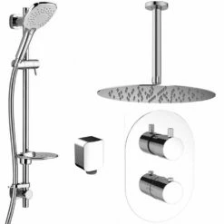 Methven Kaha Chrome Thermostatic Shower Mixer Valve, Airstream Kit & 200mm Head