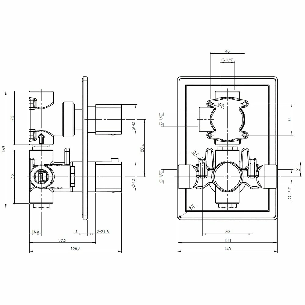 Methven Kiri ABS Thermostatic Shower Mixer Valve, Santinjet Kit & 300mm Head 9 Methven Kiri ABS Thermostatic Shower Mixer Valve, Santinjet Kit & 300mm Head - Image 7