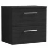 Nuie Arno Charcoal Black 600mm Wall Hung 2-Drawer Vanity Unit & Worktop -TAPS UK Sales nuie arno charcoal black 600mm wall hung 2 drawer vanity unit worktop p57759 265316 image