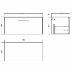 Nuie Arno Charcoal Black 800mm Wall Hung 1-Drawer Vanity & Laminate Top 7 Nuie Arno Charcoal Black 800mm Wall Hung 1-Drawer Vanity & Laminate Top -TAPS UK Sales nuie arno charcoal black 800mm wall hung 1 drawer vanity laminate top p62507 270462 image