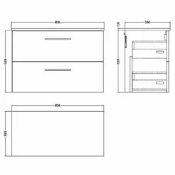 Nuie Arno Charcoal Black 800mm Wall Hung 2-Drawer Vanity Unit & Worktop 9 Nuie Arno Charcoal Black 800mm Wall Hung 2-Drawer Vanity Unit & Worktop -TAPS UK Sales nuie arno charcoal black 800mm wall hung 2 drawer vanity unit worktop p57751 265328 image