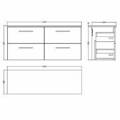 Nuie Arno Cloud Grey 1200 Wall Hung 4-Drawer Vanity Unit & Worktop 7 Nuie Arno Cloud Grey 1200 Wall Hung 4-Drawer Vanity Unit & Worktop -TAPS UK Sales nuie arno cloud grey 1200 wall hung 4 drawer vanity unit worktop p62709 271159 image