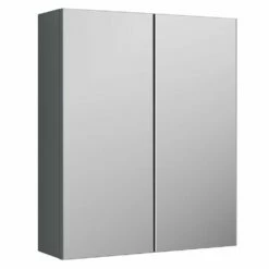 Nuie Arno Cloud Grey 600mm Mirror Unit (50/50) - OFF1317