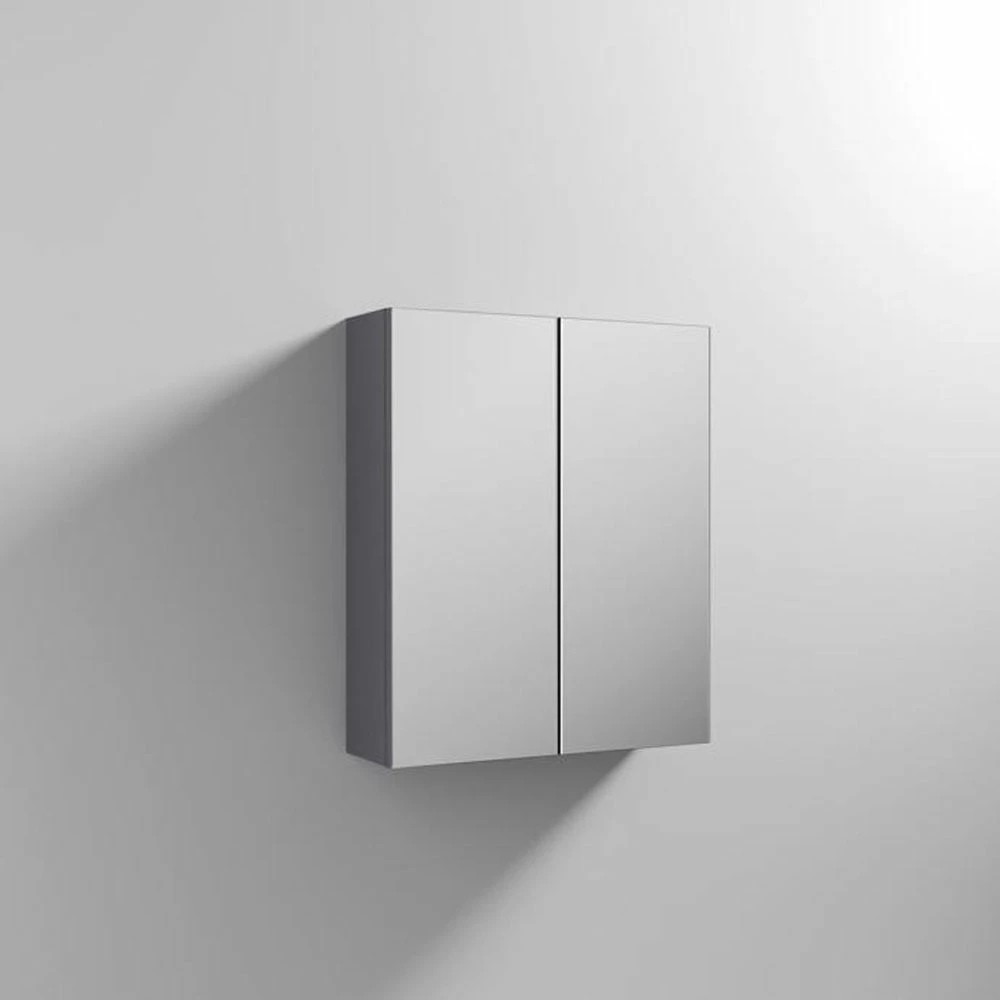 Nuie Arno Cloud Grey 600mm Mirror Unit (50/50) - OFF1317 4 Nuie Arno Cloud Grey 600mm Mirror Unit (50/50) - OFF1317 - Image 2
