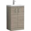 Nuie Arno Driftwood 500mm Floor Standing Vanity Unit & Polymarble Basin PAL001 -TAPS UK Sales nuie arno driftwood 500mm floor standing vanity unit polymarble basin pal001 p48860 230170 image