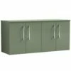 Nuie Arno Satin Green 1200 Wall Hung 4-Door Vanity Unit & Worktop 1 Nuie Arno Satin Green 1200 Wall Hung 4-Door Vanity Unit & Worktop -TAPS UK Sales nuie arno satin green 1200 wall hung 4 door vanity unit worktop p57724 265344 image