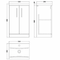 Nuie Arno Satin Green 500mm Floor Stading 2-Door Vanity Unit & Basin 1 -TAPS UK Sales nuie arno satin green 500mm floor stading 2 door vanity unit basin 1 p61750 268082 image