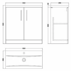 Nuie Arno Satin Green 800mm Floor Stading 2-Door Vanity Unit & Basin 1 -TAPS UK Sales nuie arno satin green 800mm floor stading 2 door vanity unit basin 1 p61793 268257 image