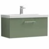 Nuie Arno Satin Green 800mm Wall Hung 1-Drawer Vanity & Basin 1 -TAPS UK Sales nuie arno satin green 800mm wall hung 1 drawer vanity basin 1 p61852 268493 image
