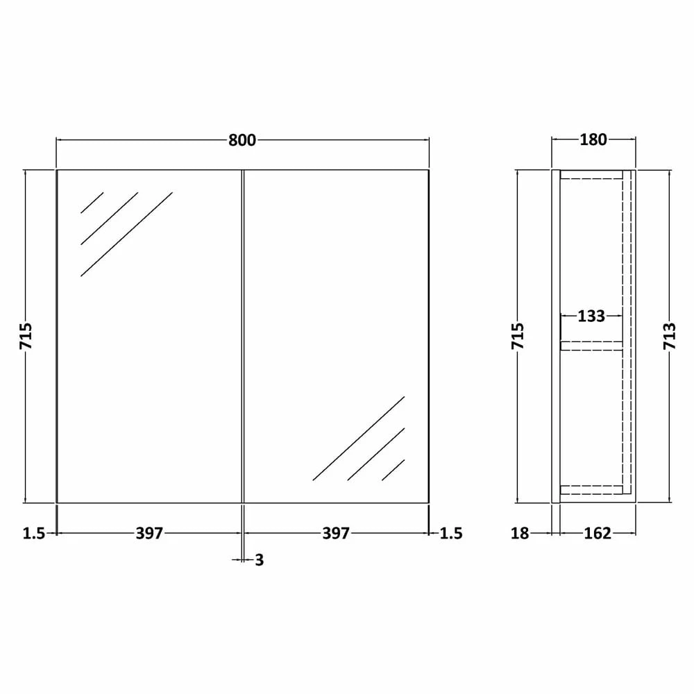 Nuie Arno Solace Oak 600mm Mirror Unit (50/50) -OFF2517 5 Nuie Arno Solace Oak 600mm Mirror Unit (50/50) -OFF2517 - Image 3