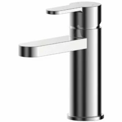 Nuie Arvan Chrome Single Lever Mono Basin Mixer Tap Push Button Waste - ARV305