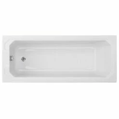 Nuie Ascott Traditional White Single Ended Art Deco Bath 1700x750mm - NLB110